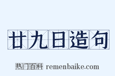 廿九日造句是什么意思的图片